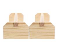 TOYANDONA 2 Soportes de Madera para Pájaros Loro, Puesto de Aves Pequeño, Perchero Natural Seguro para Periquitos y Pollos, Accesorio para Jaulas y Complementos Aves, Adecuado para