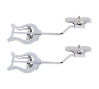TOYANDONA 2 Soportes para Partituras de Trombón, Abrazaderas de Hierro Plateadas, Clip para Sujetar Partituras Musicales, Accesorio Compacto y Ligero para Banda y Marcha