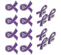 TOYANDONA 20 Broches de Solapa de Hierro Púrpura Cinta Esmaltada para Concientización sobre Violencia, Fáciles de Usar y Ligeros para Mujer