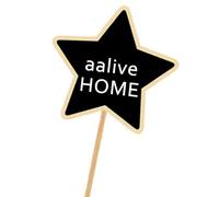 TOYANDONA 20 Mini Pizarras de Madera Forma de Estrella para Etiquetas de Flores de Jardín, Pizarra Negra Creativa Fácil de Llevar para Señalización en Navidad y Decoración