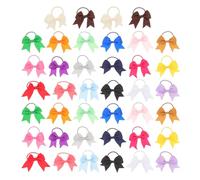 TOYANDONA 20 pares de mini lazos para el pelo para niñas - Cintas de lazo de 5 cm - Coleteros elásticos suaves y elásticos para niñas pequeñas - Accesorios de peinado