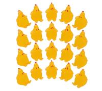 TOYANDONA 20 Piezas De Pollitos De Resina Adorno De Jardín En Miniatura Figuritas De Pollitos En Miniatura Animales De Granja De Resina Color Amarillo