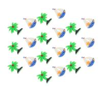 TOYANDONA 20 Piezas Encantos de Playa de Resina Temática Oceánica en Miniatura, Dijes Oceánicos para Hacer Joyas, de Mar, para Diy, Decorar Fundas de Móvil y Fiesta Verano