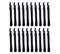 TOYANDONA 20 Piezas Gomas Elásticas Pelo para Hombre Diseño Simple, Banda de Caucho Negra, Soporte Firme para Yoga y Running, Accesorios Cabello Cómodos y Resistentes
