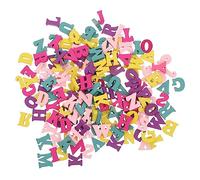 TOYANDONA 200 piezas Letras Madera Colores Pastel para Manualidades DIY Piezas Ligeras y Resistentes para Decoración Scrapbooking y Proyectos