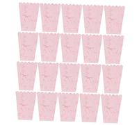 TOYANDONA 20piezas Cajas de Palomitas de Maíz para Fiestas Recipientes para Golosinas Lazos de Cinta para Adornos de Cine y Eventos de Panadería Color Neutro