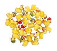 TOYANDONA 24 Piezas Figuras de Pato Realistas Mini de Resina, Patitos Pequeños Amarillos, Mini Figuras de Animales para Jardín de Hadas DIY, Paisaje de Musgo y Escena de Granja
