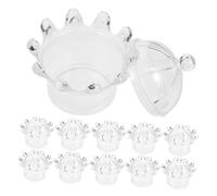 TOYANDONA 24 Piezas Mini Cajas En Forma De Tiara Transparentes Cajas De Obsequio Pequeñas Con Tapa Para Dulces Decoración De Bodas y Fiestas De Princesas De Plástico Para