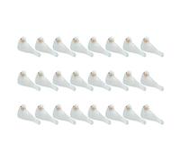 TOYANDONA 24 Piezas Pájaro Artificial Modelo de Pájaro de Espuma Purpurina, Blanco, Accesorio Fotográfico para Boda, Decoración para Balcón y Árbol de Jardín
