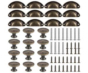 TOYANDONA 24 Piezas Pomos de Cajón de Aleación de Zinc en Forma de Hongo Vintage con Tornillos para Muebles y Cajones de Tocador en Estilo Antiguo