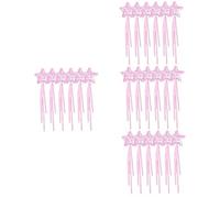 TOYANDONA 24 Piezas Varita Mágica De Lentejuelas Manualidades Con Varitas Mágicas Varitas De Hadas Del Corazón Niña Hada Varita Enciende Las Varitas Juguete De Niña Paño Princesa Vestir Niño