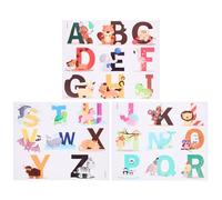 TOYANDONA 26 Piezas Pegatinas de Letras EVA con Animales Adhesivos Educativos No Magnéticos para Didáctico para Reconocimiento del Abecedario Paredes Infantiles