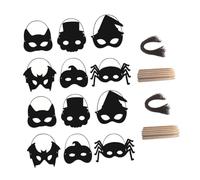 TOYANDONA 28 Máscaras de Halloween para Rascar Diy, Juego de Manualidades Infantiles Papel para Raspar Multicolor, 28 Piezas para Fiesta y Disfraz