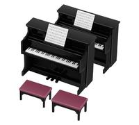 TOYANDONA 2juegos Piano para Casa De con Banqueta Instrumento Musical De Juguete Accesorios para De Juego y Decoración Infantil