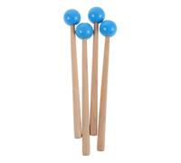 TOYANDONA 2pares Martillo Sonoro Mazos de Percusión Musical con Empuñadura de Madera y Sticks de Goma para Glockenspiel Temple Blocks y Instrumentos Musicales Aula de Estudiantes