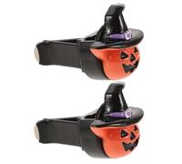 TOYANDONA 2piezas Accesorios para Coche de Halloween Ambientador de Resina Naranja, Diseño Búho Único, Pequeño y Ligero, Clip para Ventilación, Decoración Interior para Oficina y Coche