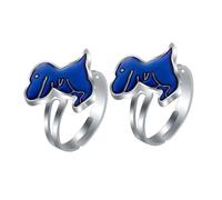 TOYANDONA 2piezas Anillo Termocrómico Para Dedo Forma De Dinosaurio Anillo Multifunción Para Estado De Ánimo Portátil Color Que Cambia