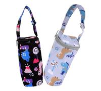 TOYANDONA 2piezas Bolsa Térmica para Biberones con Forro Aislante y Protección Anticaída Funda Pañalera con Asa para Cochecito Diseño Acolchado para Mantener Leche Caliente o Fría Gris y