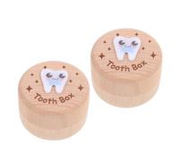 TOYANDONA 2piezas Caja De Recuerdos De Dientes De Leche Unidades Cajita De Dientes Marco De Fotos Caja Para Guardar