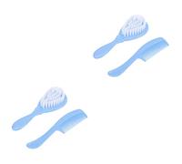 TOYANDONA 2piezas Cepillo y Peine Para Niño Niña Set De Cuidado Infantil Diseño Seguro Para Masajes y Cuidado Del Cabello Azul