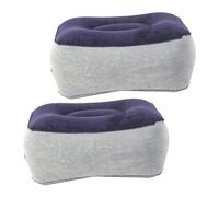 TOYANDONA 2piezas Cojines Inflables para Pies Reposapiés Portátiles para Viaje Flocados para Avión Coche y Uso Exterior