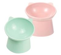 TOYANDONA 2piezas Comedero Antivuelco para Gatos Protección Cuello Cuencos Elevados para Comida De Gatos para Comederos Inclinado y Cuenco Comida Elevado para Fácil De Limpiar