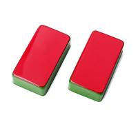 TOYANDONA 2piezas Cubierta De Pickup De Guitarra Eléctrica De Latón Estilo Humbucker Protección Completa Rojo y Verde Evita Corrosión y Sudor Pastillas De Bobina Simple