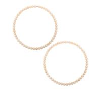 TOYANDONA 2piezas Decorativo Con De Cuentas Marco Floral De Madera y Aros Redondos De Macramé Para Decoración Rústica Guardería y De Aniversario