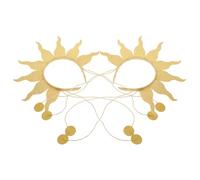 TOYANDONA 2piezas Diadema Virgen María Dorada Tocado De Diosa Del Sol Accesorio Real Cabello Para Disfraces De Reina Bodas y Moda Lolita