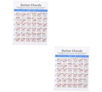 TOYANDONA 2piezas Gráfico De Práctica De De Guitarra y Ukelele Para Principiantes Guía Visual De Digitación y Teoría Musical Adultos
