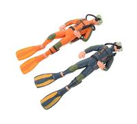 TOYANDONA 2piezas Juguete De Buzo Decoración De PVC Figura De Buzo para Adorno De Paisaje Muñeco Explorador Submarino Conjunto