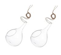 TOYANDONA 2piezas Maceteros Colgantes Hidropónicos Cilíndricos para Plantas Suculentas y Orquídeas Macetas De Vidrio para DIY Micro Paisaje Terrarios Decorativos De Pared