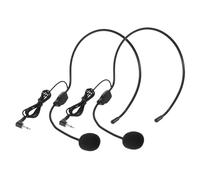 TOYANDONA 2piezas Micrófono De Condensador para Auriculares Micrófono Unidireccional Amplificador De Voz Ligero Adecuado para Enseñar Canto Presentaciones Entrevistas