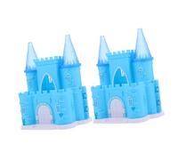 TOYANDONA 2piezas Mini Casa Decorativa De Forma De Castillo Villa Accesorios para Casa De Muñecas Decoración Pequeña y Elegante para