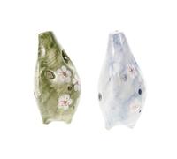 TOYANDONA 2piezas Ocarinas De Cerámica De Instrumento Musical Para Principiantes y Profesionales Diseño Vibrante Ocarina