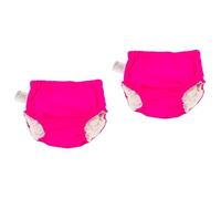 TOYANDONA 2piezas Pantalones De Baño Ajustables y Lavables Para Bebés Impermeables Reutilizables Para Niño y Niña Rosado
