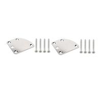 TOYANDONA 2piezas Placa De Refuerzo Para Mástil De Guitarra Eléctrica Tornillos Incluidos Fácil Instalación y Material Duradero Para Reemplazo De Guitarra Eléctrica Color Plateado