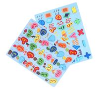 TOYANDONA 2piezas Puzzle Educativo De Madera para y Color Azul Herramienta Montessori para Aprendizaje De y Escuela
