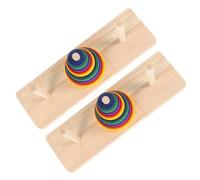 TOYANDONA 2piezas Rompecabezas Torre De Hanoi De Madera Juguetes Intelectuales Montessori para Adultos y Niño Niña Puzzle Educativo Creativo para Desarrollo Mental y Entretenimiento Casa