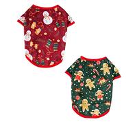 TOYANDONA 2piezas Ropa para Mascotas De Disfraz Navideño De Traje De Dibujos Animados para Cachorros y Perros Ropa Divertida Bonito Patrón para Fiesta De Navidad