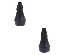 TOYANDONA 2piezas Sordina De Copa Ligera Para Trompeta Silenciador Musical Negro Para Práctica Casa Sonido Estándar Para Jazz