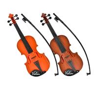 TOYANDONA 2piezas Violín Juguete Para Niño Niña Con Cuerdas Ajustables Instrumento Musical De Plástico Realista Para Principiantes Para Desarrollo Musical y Social Niño Niña De Oscura