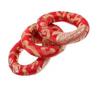 TOYANDONA 3 Almohadillas para Cuencos Cantores Budistas de Algodón, Cojines Circulares de 10 Cm de Diámetro en Color Rojo, Soporte Portátil para Instrumentos Rituales y Meditación