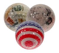 TOYANDONA 3 Piezas Balones de Golf para Principiantes Pelota de Golf de Práctica de Caucho Sintético de 2 Capas, Ligera, Duradera, Control Drop-and-Stop para Calentamientos Varios Estilos
