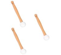 TOYANDONA 3 Piezas De Cuenco De Cristal Cuenco De Canto Cuenco De Juego Cuenco De Canto De Buda Cuencos Espirituales Pelota De Goma Cuenco De Sonido De Palo