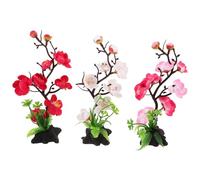 TOYANDONA 3 Piezas Decoración Flor Artificial Ciruelo para Plato Sushi Ornamento Sashimi Japonés para Restaurante Adorno Mesa para Presentación de Alimentos