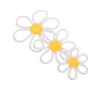 TOYANDONA 3 Piezas Floral Wall Art Decor Cotton Rope Macrame Flowers For Girl Nursery Bedroom Boho Layered Hanging Decorations