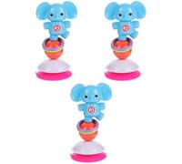 TOYANDONA 3 Piezas Hacer Sonar La Campana Carraca Juguetes Niño Juguetes Educativos Juguete De Bebe Juguete De Escritorio Para Niños El Plastico Recién Nacido Música Silla Del Comedor