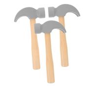 TOYANDONA 3 Piezas Martillo de Madera para Juguete Educativo Montessori Herramienta Simulada para Desarrollo Sensorial Construcción Fiestas Infantiles