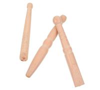 TOYANDONA 3 Piezas Palo de Masaje de Madera Amarillo para Reflexología Podal Diseño Suave y Redondo, Accesorio Portátil Cómodo para Masaje y Acupresión en Casa